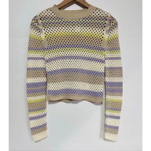 Full Tilt Tillys Open Weave Striped Sweater Size S NWT